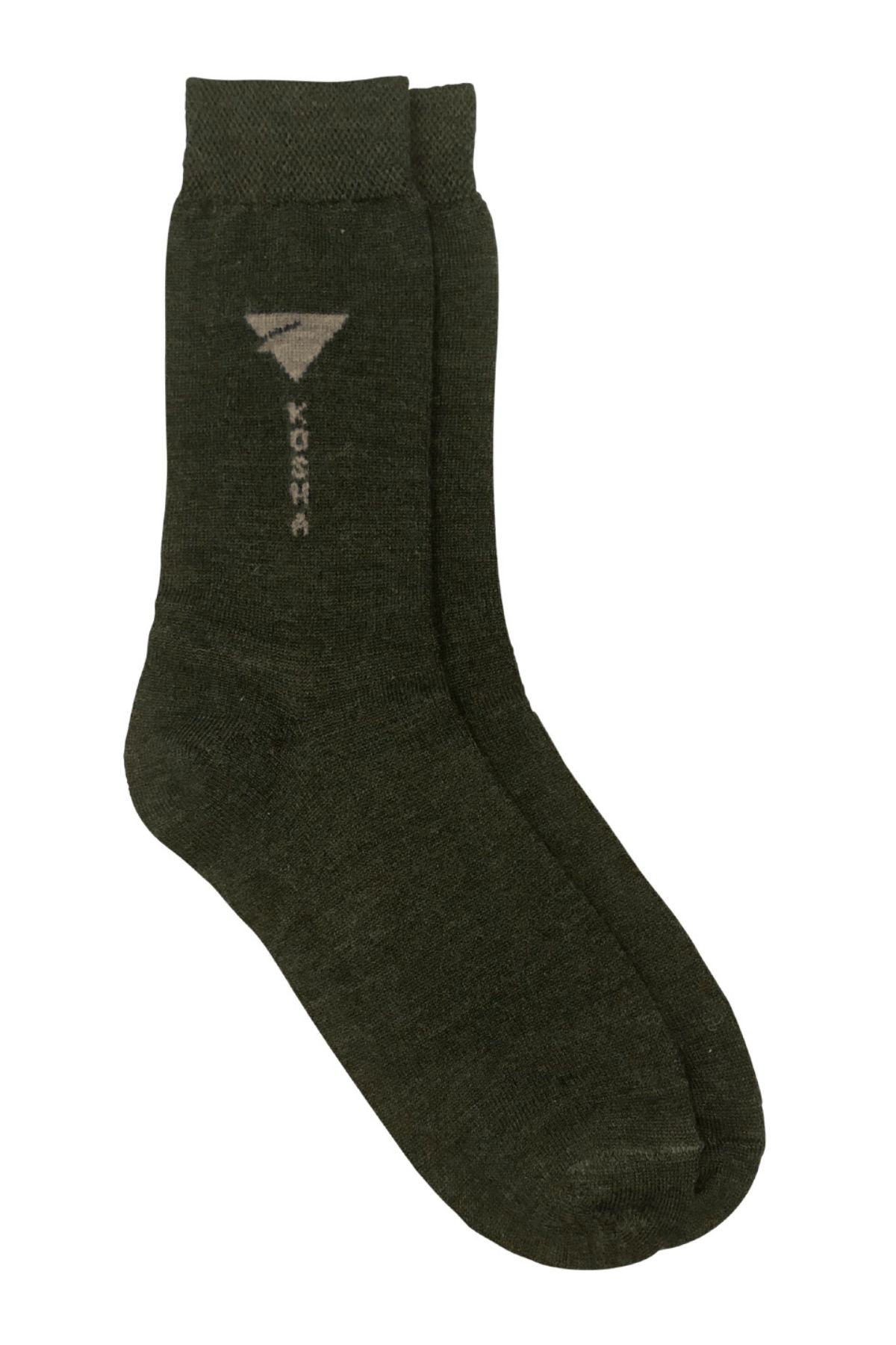 Olive Merino Wool Regular Length Winter Liner Socks | Men